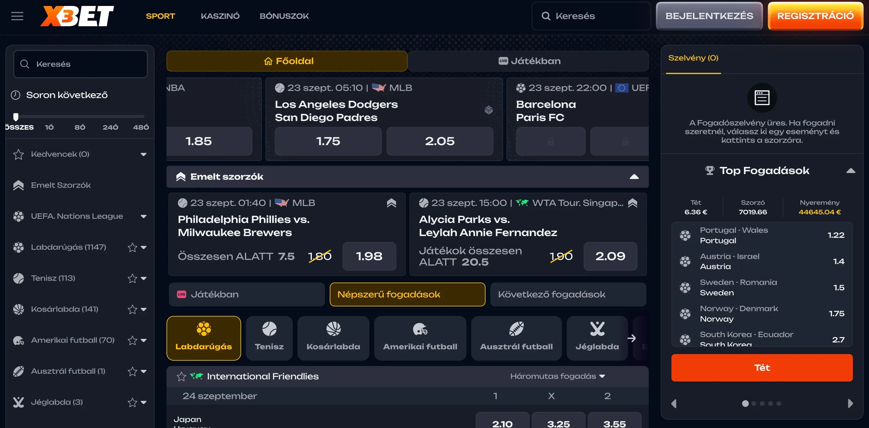 Sportfogadás az X3bet